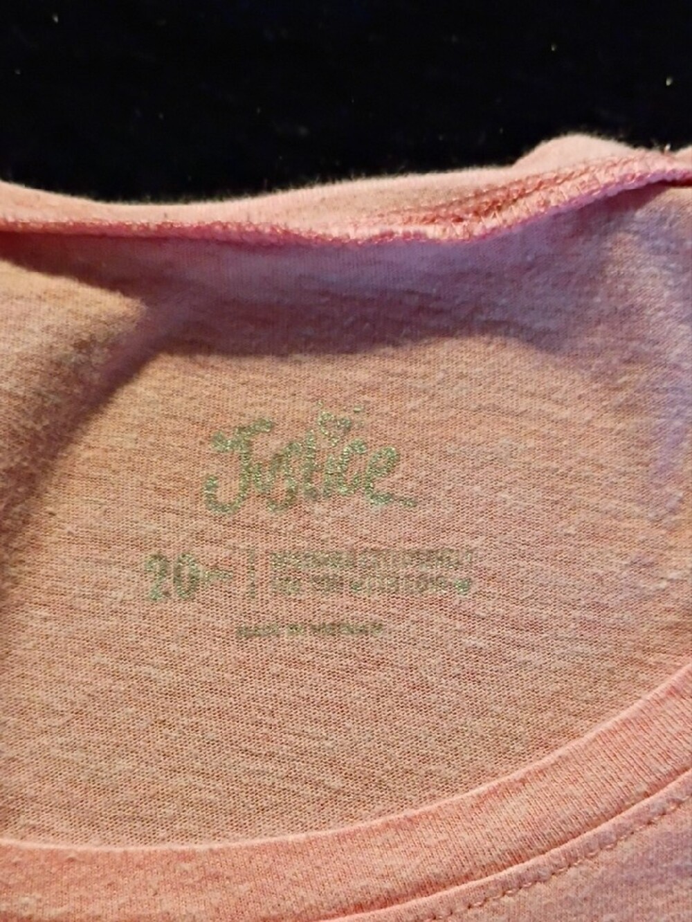 Justice Pink Tee with Silver Glitter Logo - Picture 5 of 5